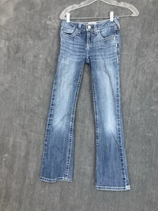 Ariat Real Jeans GIRLS 12 Blue REAL Denim Bootcut Medium Wash Cowgirl Western - Picture 1 of 15