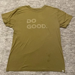Camiseta verde de mezcla de algodón orgánico Cotopaxi Do Good para hombre talla XL manga corta - Imagen 1 de 8