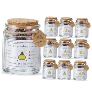 10 Pcs Bible Verse Jar, Read Me When Bible Verses Jar for Emotions and - Picture 1 of 8