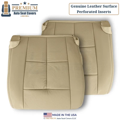Para Lincoln Navigator 2007-2014 cuero genuino perfecto Fundas de asiento inferiores tostadas Foto 1 de 4
