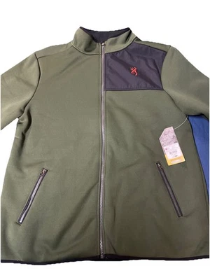 Browning Hunting Shooting Jacket Softshell Mens Sz L Green Black Full Zip - Image 1 of 4