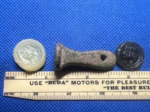 Antiker alter Kalvarienberg Wachs Siegel Stempel Pferd Römer? Selten #11 - Bild 1 von 5