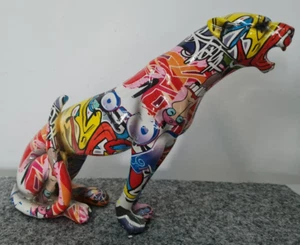 Gilde Casablanca street art Gepard 22 cm Pop Art cooles Design must have Luxus - Bild 1 von 6