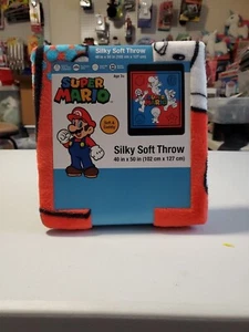 Super Mario Throw Blanket 40" x 50" Silky SUPER SOFT NEW - Picture 1 of 1