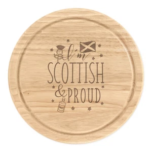 I'm Scottish And Proud Round Chopping Cheese Board Scotland Rugby Flag Funny - Picture 1 of 1