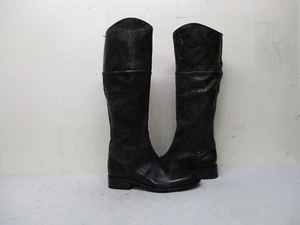 Steven by Steve Madden Reins Brown Distressed Leather Zip Knee High Boots Sz 6 M - Picture 1 of 10
