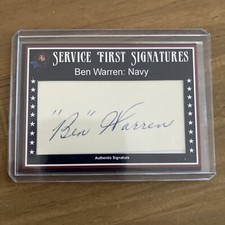 2021 Historic Autographs 1945 Service First Signatures Ben Warren /25