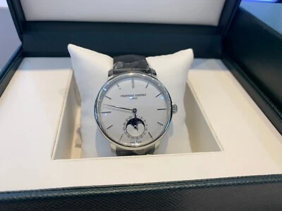 Frederique Constant Ø42mm Slimline Moonphase date by hand FC-705S4S6 gator band - Image 1 of 4