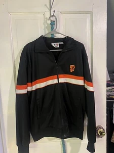 Starter MLB San Francisco Giants Full Zip Black Jacket Vintage Men's Size Xl - Picture 1 of 4