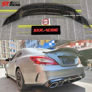 Forged Carbon Fiber Rear Spoiler Wing Fits Benz CLS Class W218 CLS63 2012-2017 - Picture 1 of 11