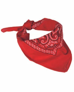 Western Bandana Paisley Scarf Headwrap Rockabilly Old School Red - Picture 1 of 1
