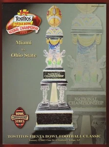 2003 MIAMI vs OHIO STATE Football PROGRAM BCS Fiesta Bowl 14-0 NATIONAL CHAMPS - Picture 1 of 1