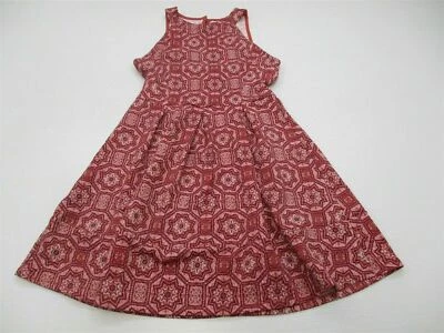 Nuevo Vestido Patinador XHILARATION Para Mujer Talla S Sin Mangas Rosa Geo Estampado DR238 Foto 1 de 4