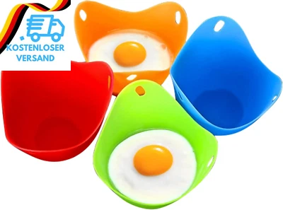 4 Stück Silikon Eier Pochierer,Pochierte Eier Form,Microwave Eierpochierer,Bpa-F - Bild 1 von 4