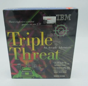 Triple Threat: An Arcade Adventure, PC, CD-ROM, Windows 95 / 3.1, IBM, 1995 Neu in OVP - Bild 1 von 3