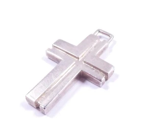 Colgante Cruz Inusual Plata de Ley 925 Sólida Sello Inglés 14.2g - Imagen 1 de 7
