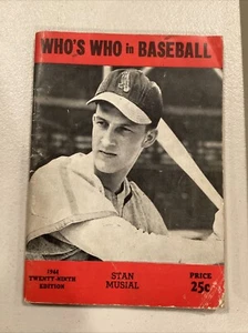 1944 Who’s Who In Baseball Guide Booklet Stan Musial St Louis Cardinals Cover - Picture 1 of 18