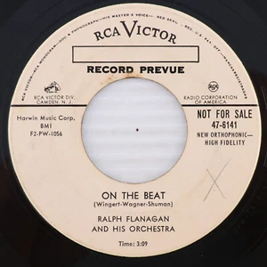Ralph Flanagan - On The Beat / Sweetheart Of Sigma Chi 1955 45 pm Record PROMO - Picture 1 of 15
