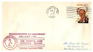 Air Force Reserve Air Postal Courier Group Alameda Walt Disney 1970 cubierta postal - Imagen 1 de 1