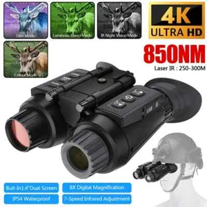 Night Vision Goggles Head Mounted Binoculars 8XZoom Infrared Outdoor Hunting NEW - Picture 1 of 31