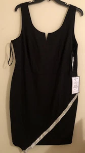 MSRP $69 Bcx Trendy Plus Size Embellished Asymmetrical Dress Black Size 2X - Picture 1 of 4