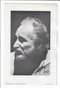 Artist Hand Signed DeGrazia 1973 Portrait Photo5 1/2" x 8 1/2" - Picture 1 of 2