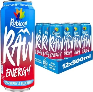 Rubicon RAW 12er Pack Raspberry & Blueberry 500ml Energy Drink, 20% Real Fruit Ju - Bild 1 von 8