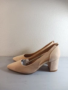 Womens Wedg Heels Pointed Toe Pumps Strap On Office Wedding Shoe Fashion Sz 8.5 - Picture 1 of 7
