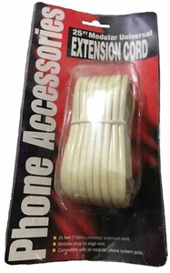 25 Foot Telephone Line Cord Two Modular Plugs NEW Phone RadioShack - Picture 1 of 2