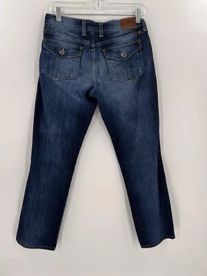 Pantalones de mezclilla para mujer Lucky Brand Janet Sweet N cortos rectos The Art of Blue talla 4/27 Foto 1 de 4
