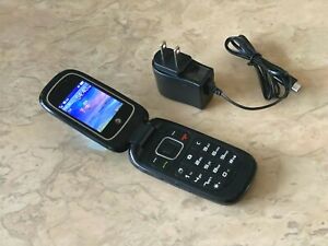 AT&T ZTE Z222 GoPhone - BLACK - Flip Phone (ONLY WORK WITH AT&T NETWORK).