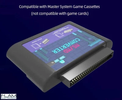 Convertisseur adaptateur de cartouche de jeux Sega MASTER SYSTEM sur MEGADRIVE - Immagine 1 di 4