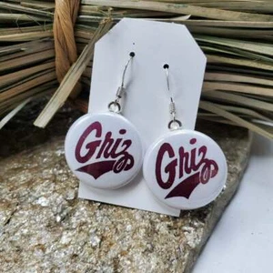University of Montana Earrings College Montana Grizzlies Souvenir Alumni Big Sky - Picture 1 of 1