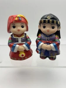 Koreanische traditionelle Volkspuppe 3 Zoll - Neujahrskleid Handarbeit Puppen Figur Geschenk - Bild 1 von 8