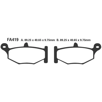 PASTIGLIE FRENO MOTO PER SUZUKI GSR600 POST. GSX-R 600/750/1000 06-07 EBC FA419 - Immagine 1 di 4
