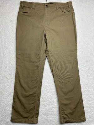 Pantalones de trabajo Duluth Trading Co Flex Fire Hose para hombre 44x34 (ajuste 42x33) elásticos caqui Foto 1 de 4