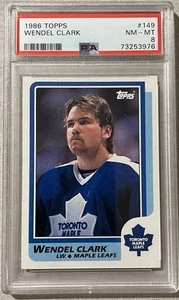 1986 Topps #149 Wendel Clark Rookie Card PSA 8 NM-MT…Toronto Maple Leafs - Picture 1 of 2