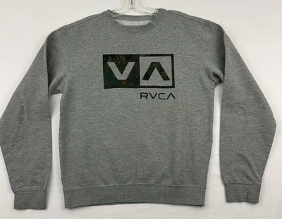 RVCA Artist Network Program ANP Hombres Sudadera Camuflaje Logo Talla M Gris Foto 1 de 4