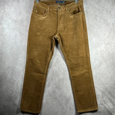 Polo Ralph Lauren Varick Slim Straight Corduroy Pants Mens 35X32 Brown Preppy - Image 1 of 4