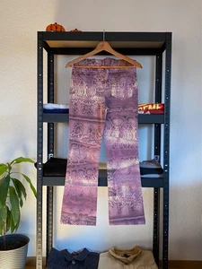 Just Cavalli Damen Jeans Lila Schlangenmuster Y2K Style Größe 24/38 - Bild 1 von 17
