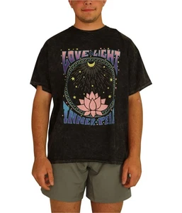 Junk Food Mens Love Light Inner Peace Graphic T-Shirt, Black, Large - Picture 1 of 5
