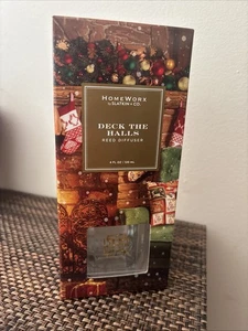 HOMEWORX BY SLATKIN & CO Holiday Christmas DECK THE HALLS REED DIFFUSER - Picture 1 of 2
