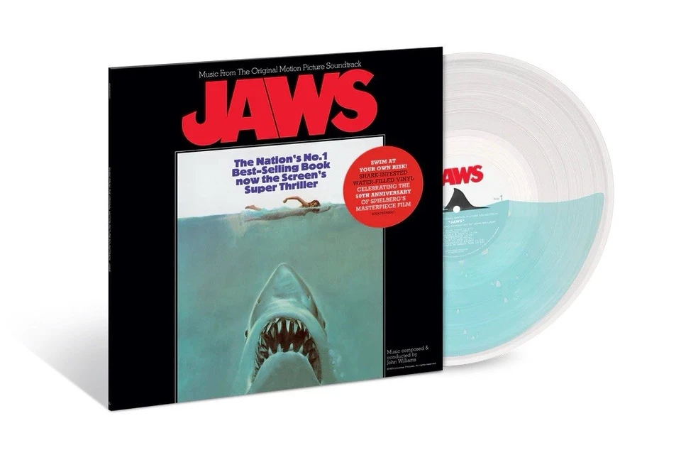 JAWS - 50th Anniversary Shark Infested Water Liquid Filled Vinyl LP - PRESALE - Bild 1 von 1