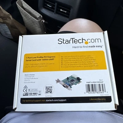 NEW StarTech 1 Port Low Profile PCI Express Serial Card UART RS232 PEX1S952LP - Image 1 of 2