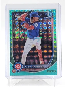 KEVIN ALCANTARA 2025 BOWMAN CHROME ROOKIES AQUA GEOMETRIC CUBS RC /125 Q4060 - Picture 1 of 2