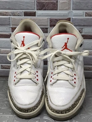 Hombre Talla 9 Air Jordan 3 Blanco Cemento 2011 136064-105 Retro  Foto 1 de 4