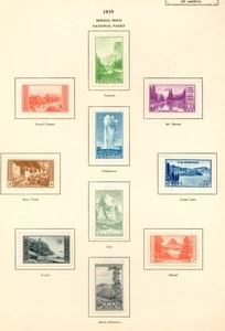 U.S. FRANCOBOLLO ~ PARCHI NAZIONALI ~ SC. 756-765 LOTTO IMPERF ~ COME NUOVO INCERNIERATO - Foto 1 di 1