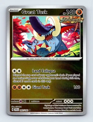 Great Tusk - Reverse Holo SV05: Temporal Forces 097/162 NM/LP - Image 1 of 2