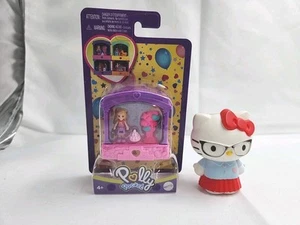 Set camera impilabile compatto Polly Pocket ~ capelli biondi e Hello Kitty LOTTO - Foto 1 di 6
