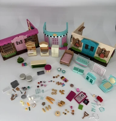 Lote Lil Woodzeez Calico Critters Panadería Salud Clínica Helado con Accesorios Foto 1 de 4